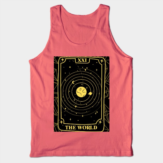 The World Tarot Card and Crystals Graphic Tank Top by WonderfulHumans